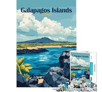 Puzzle da 1000 pezzi per adulti Isole Galapagos Ecuador poster di viaggio gioco educativo rompicapo regalo di compleanno (dimensioni 38x26cm)