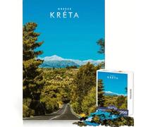 Puzzle da 1000 pezzi per adulti,isole greche,Creta,taglio preciso,arte,gioco di abilità,svago,divertimento,decorazione natalizia da parete (38x26cm)