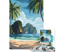 Puzzle da 1000 pezzi per adulti Isole Phi Phi Thailandia Gioco educativo e stimolante ideale per rilassarsi divertirsi e creare idee regalo originali (Dimensioni 38x26cm)