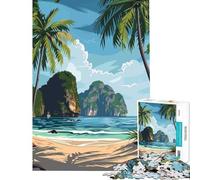 Puzzle da 1000 pezzi per adulti Isole Phi Phi Thailandia sfida per l'intelligenza giocattolo avvincente giochi divertenti attività per famiglie regalo di Babbo Natale segreto (dimensioni 75x50cm)
