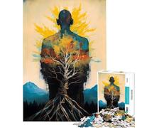 Puzzle da 1000 pezzi per adulti ispirato a "Grounded Like A Tree" un gioco zen che crea dipendenza e aiuta a coltivare la pazienza Un regalo pratico per donne un'opera d'arte (dimensioni 50x75cm)