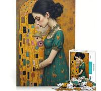 Puzzle da 1000 pezzi per adulti, ispirato a Gustav Klimt e Tim Burton, decorazione da parete, gioco di velocità manuale, adatto per decorare la scrivania 50x75cm