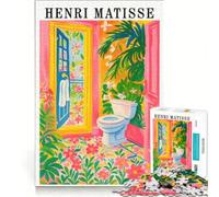 Puzzle da 1000 pezzi per adulti ispirato a Henri Matisse con soggetto artistico per il bagno Gioco per tutta la famiglia interazione genitore-figlio compleanno e Natale 38x26cm