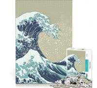 Puzzle da 1000 pezzi per adulti, ispirato all'anime giapponese "The Wave", gioco rompicapo, decorazione da parete, lista dei desideri con Babbo Natale 50x75cm