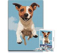 Puzzle da 1000 pezzi per adulti, Jack Russell Terrier, giocattoli da salto, giochi educativi per il divertimento in famiglia, opera d'arte, regalo, dimensioni 38x26cm