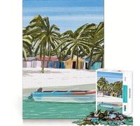 Puzzle da 1000 pezzi per adulti,Jamaica Sharp Cut Art,sfida intelligente,gioco divertente per il tempo libero,decorazione natalizia da parete (38x26cm)