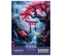 Puzzle Da 1000 Pezzi Per Adulti Japanese Garden with Torii Gate Puzzle Per Adulti Gioco Per Famiglie Regali Per Donne Regali Unici Per Compleanno E Natale 52x38cm/1000pcs