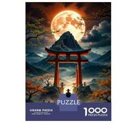 Puzzle Da 1000 Pezzi Per Adulti Japanese Torii Gate Moonlit Landscape Puzzle Per Adulti Giochi Rilassanti Regalo Di Compleanno Ideale Come Regalo Per Tutta La Famiglia 70x50cm/1000pcs