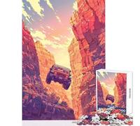 Puzzle da 1000 pezzi per adulti Jeep fuoristrada Canyon giocattolo decorazione da parete fantastici regali e giocattoli giochi rilassanti con pezzi completamente ad incastro di forma casuale 38x52cm