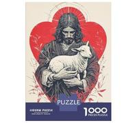 Puzzle Da 1000 Pezzi Per Adulti Jesus Christ Holding Lamb Puzzle Per Adulti Giochi Divertenti Ma Divertenti E Umoristici Regali Di Natale E Compleanno 52x38cm/1000pcs
