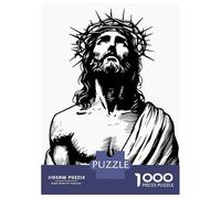 Puzzle Da 1000 Pezzi Per Adulti Jesus Christ with Crown of Thorns Puzzle Per Adulti Gioco Pratico Decorazione Da Parete Ottimo Regalo Per I Giocatori 52x38cm/1000pcs