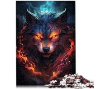 Puzzle da 1000 pezzi per adulti Jigsaw Art Psychedelic Wolf giocattolo giocattolo 26 x 38 cm gioco impegnativo e gioco di famiglia per bambini di 14 anni