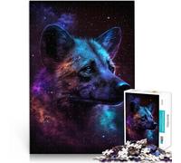 Puzzle da 1000 pezzi, per adulti Jigsaw Galaxy African Hyena, lista dei desideri con Babbo Natale per adolescenti dai 14 anni in su, 26 x 38 cm
