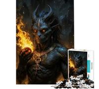 Puzzle da 1000 pezzi per adulti Jinn Demone Ifrit con sfera di fuoco Giocattolo educativo Gioco educativo Regalo per donne Regalo di compleanno (Dimensioni 75x50cm)