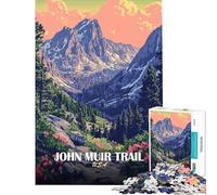 Puzzle da 1000 pezzi per adulti John Muir Trail USA paesaggio poster giochi rilassanti gioco educativo sfida giocattolo regalo di Babbo Natale segreto analisi e logica (dimensioni 38x52cm)