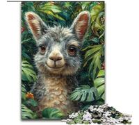 Puzzle da 1000 pezzi per adulti Jungle Alpaca, per 14+ anni, gioco impegnativo come regalo per tutta la famiglia e gli amici (dimensioni 26x38cm)