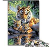 Puzzle da 1000 pezzi per adulti Jungle Tiger JigsawPuzzle da 1000 pezzi per adulti Gioco di attività per famiglie per adolescenti, rompicapo impegnativo (dimensioni 26x38cm)