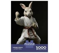 Puzzle Da 1000 Pezzi Per Adulti Karate Rabbit Puzzle Per Adulti Gioco Rompicapo Per Divertimento in Famiglia Regali Di Natale E Compleanno 52x38cm/1000pcs
