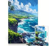 Puzzle da 1000 pezzi per adulti,Kauai Hawaii,Pixel Art,Taglio netto,Sfida intelligente,Gioco divertente per il tempo libero,Decorazione natalizia da parete (38x52cm)