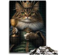 Puzzle da 1000 pezzi per adulti King Cat, aiuta il cervello a esercitare i giocattoli avvincenti per coltivare la pazienza, adatto alle coppie, 50x75cm