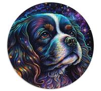 Puzzle da 1000 pezzi per adulti, King Charles Spaniel, astronauta, puzzle impegnativi, rompicapo impegnativo, serata di giochi in famiglia (67,5x67,5cm)