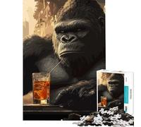 Puzzle da 1000 pezzi per adulti King Kong Cocktail gioco educativo sfida giocattolo educativo opera d'arte regalo artistico (Dimensioni 38x26cm)