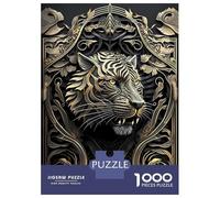 Puzzle Da 1000 Pezzi Per Adulti King Tiger Golden Art Deco Puzzle Per Adulti Gioco Rompicapo Assemblaggio Di Modelli Difficile E Impegnativo 70x50cm/1000pcs