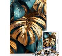 Puzzle da 1000 pezzi per adulti Kintsugi Monstera Lascia la casa Decorazione Giocattoli Regali di Babbo Natale segreto Gioco rompicapo Decompressione intellettuale Dimensioni 38x52cm