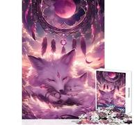 Puzzle da 1000 pezzi per adulti Kitsune Famiglia Decorazione per la casa dei sogni Giocattoli Idee regalo Gioco per famiglie Interessante riduzione dello stress Dimensioni 38x52cm