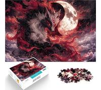 Puzzle da 1000 pezzi per adulti Kitsune Fox Yin e Yang Antistress Vacanza in patria Uccidere il tempo Adatto per la decorazione del desktop 38x26cm