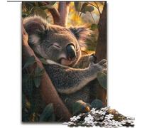Puzzle da 1000 pezzi per adulti, Koala addormentato, in cartone, 26x38cm, gioco interattivo per famiglie, sfida mentale, giocattolo educativo