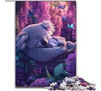Puzzle da 1000 pezzi per adulti, Koala addormentato, in cartone, per interazione familiare e sfida mentale, sfida di attività per famiglie, dimensioni 38x26CM