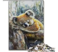 Puzzle da 1000 pezzi per adulti Koala addormentato, puzzle da 1000 pezzi, gioco rompicapo per adolescenti, regalo perfetto per una serata di giochi in famiglia, 50x75cm