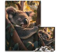 Puzzle da 1000 pezzi per adulti, Koala addormentato, puzzle in cartone, sfida per la mente, regalo perfetto per adolescenti e arredamento per la casa, 26x38cm