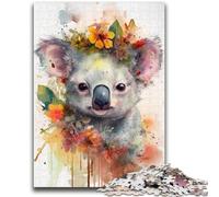 Puzzle da 1000 pezzi per adulti, Koala colorato, giochi educativi, decorazione per la casa, regalo di compleanno, regali per età 14+ 38x26cm