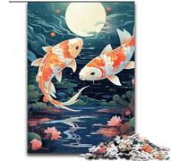 Puzzle da 1000 pezzi per adulti, Koi Puzzle da 1000 pezzi, gioco interattivo per famiglie, rompicapo, giocattolo educativo (dimensioni 26x38cm)