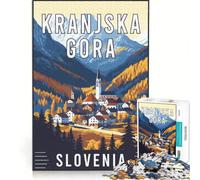 Puzzle da 1000 pezzi per adulti Kranjska Gora in Slovenia, gioco impossibile, antistress, compleanno e Natale 38x52cm