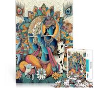 Puzzle da 1000 pezzi per adulti Krishna che suona il flauto Giocattoli da gioco per regalo di famiglia perché è ideale come regalo per tutta la famiglia 52x38cm
