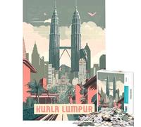 Puzzle da 1000 pezzi per adulti Kuala Lumpur giochi rilassanti giocattoli educativi regali per il Secret Santa attività per la famiglia (dimensioni 38x52cm)