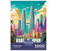 Puzzle Da 1000 Pezzi Per Adulti Kuala Lumpur Malaysia Puzzle Per Adulti Gioco Pratico Difficile Difficile E Sfida 52x38cm/1000pcs