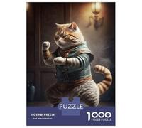 Puzzle Da 1000 Pezzi Per Adulti Kung Fu Cat Puzzle Per Adulti Gioco Pratico Sfida Difficile Gioco Impegnativo Regali 70x50cm/1000pcs