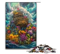 Puzzle da 1000 pezzi per adulti la barca nel mare opera d'arte regalo di compleanno decorazione da parete 75x50 cm.