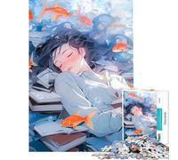 Puzzle da 1000 pezzi per adulti "La Bella Addormentata con i Pesci Rossi" - Difficile e stimolante - Attività per famiglie - Gioco pratico per maggiori di 14 anni (38x26cm)