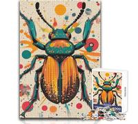 Puzzle da 1000 pezzi per adulti, la bellezza del coleottero nella moderna pop art, ma anche un gioco educativo divertente e umoristico, regalo per donne e uomini (dimensioni 38x26cm)