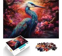 Puzzle da 1000 pezzi per adulti. La bellezza della gru Sakura allevia lo stress. Allena il tuo cervello e le tue mani per adolescenti dai 14 anni in su, 26 x 38 cm