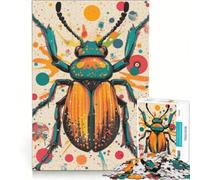 Puzzle da 1000 pezzi per adulti, "La bellezza dello scarabeo in stile Pop Art moderna", gioco pratico, impegnativo e stimolante, adatto come decorazione da scrivania 50x75cm