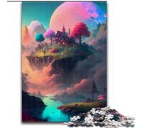 Puzzle da 1000 pezzi per adulti "La casa sulla collina", puzzle difficili per adulti, regalo perfetto per le feste, giocattolo educativo (dimensioni 50x75cm)