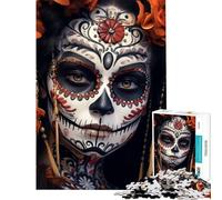 Puzzle da 1000 pezzi per adulti La Catrina Skull Puzzle da 1000 pezzi Giocattolo Decorazione da parete Attività per famiglie Gioco educativo per famiglie (38x26cm)