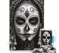 Puzzle da 1000 pezzi per adulti La Catrina Woman giochi rilassanti assemblaggio di modelli lista dei desideri con Babbo Natale 38x26cm