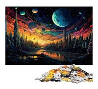 Puzzle da 1000 pezzi per adulti La città del futuro sul pianeta sfida educativa antistress sfida difficile 1000 pezzi (38x26 cm)